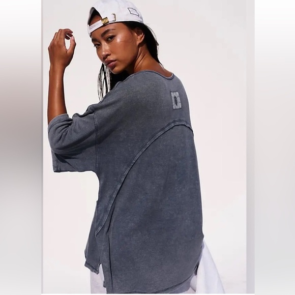 FP Movement Harmony Tee in Blue Indigo Combo NWOT Retail $128 - Picture 4 of 6